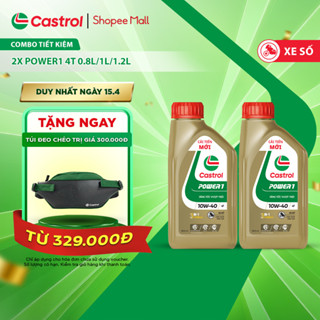 COMBO 2 Dầu nhớt xe số Castrol POWER1 4T 10W-40 (0.8L/1L/1.2L)