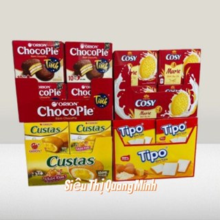 Lốc Bánh Lễ Quy Sữa Cosy / Chocopie / Cutas / Tipo / Atela (Các Loại) Lốc 12 Hộp x 39g