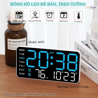  Đồng Hồ LED Để Bàn RGB Đồng Hồ Decor Bàn Làm Việc 