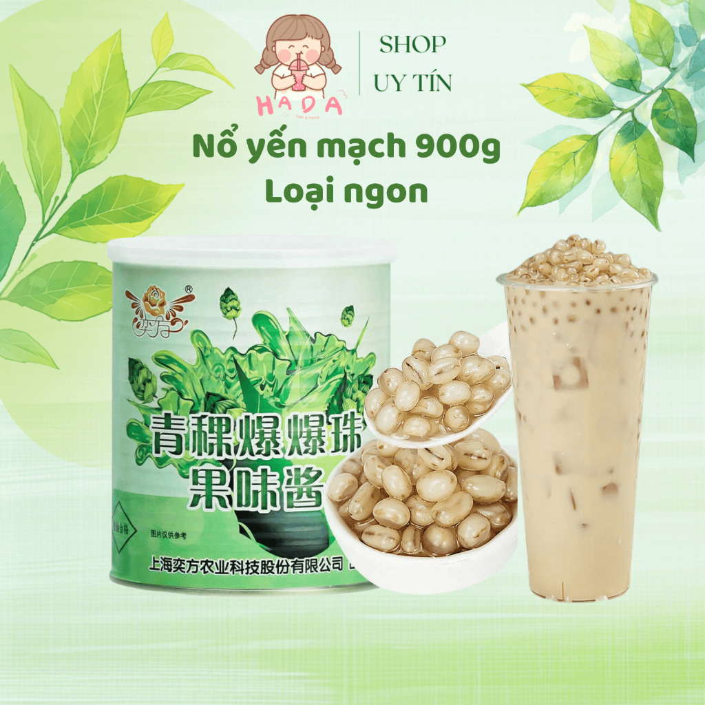 Hạt nổ Yến mạch lon 900g topping trà sữa ăn liền