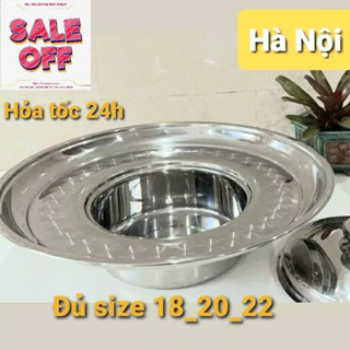 Nồi lẩu nón inox  , lẩu mâm inox , lẩu vành inox 304  thaphafac,Vietcook  đủ size 16,18,20,22 cho bếp từ
