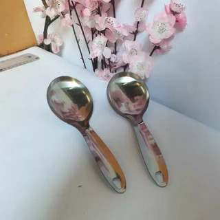 Muôi múc cơm canh inox cầu vồng dày dặn