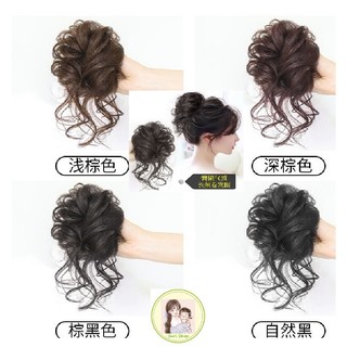  Dây cột tóc giả búi Xoăn lơi bạch tuột đuôi xoăn cho bạn nữ kiểu tóc sang chảnh phong cách sang trọng 