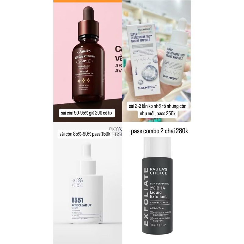 pass đồ skincare make up bodymist bath and body works