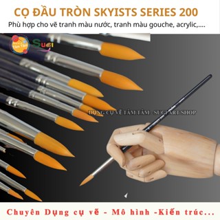    TÂM TÂM    Cọ vẽ đầu tròn Skyists Series 200  học vẽ trang trí màu nước pentel poster gouache 