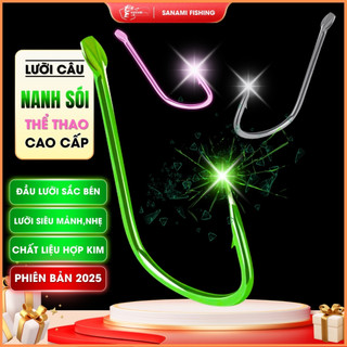  Lưỡi Câu Cá Răng Sói Gia Cường Thể Thao Siêu Bén Mảnh Nhẹ LCC08 