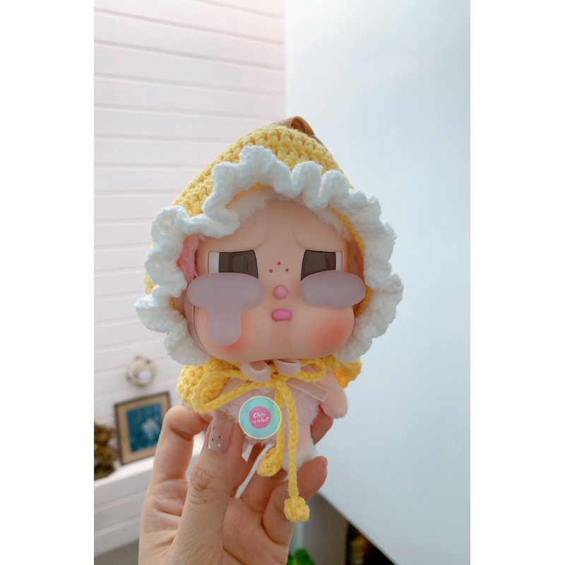 [Chỉ có quần áo, không có thú bông] Bộ quần áo len handmade cho bé Cry again dễ thương