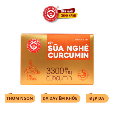 Bột sữa nghệ Curcumin Honimore Natural & Healthy 3300mg |hộp 288g |18gói