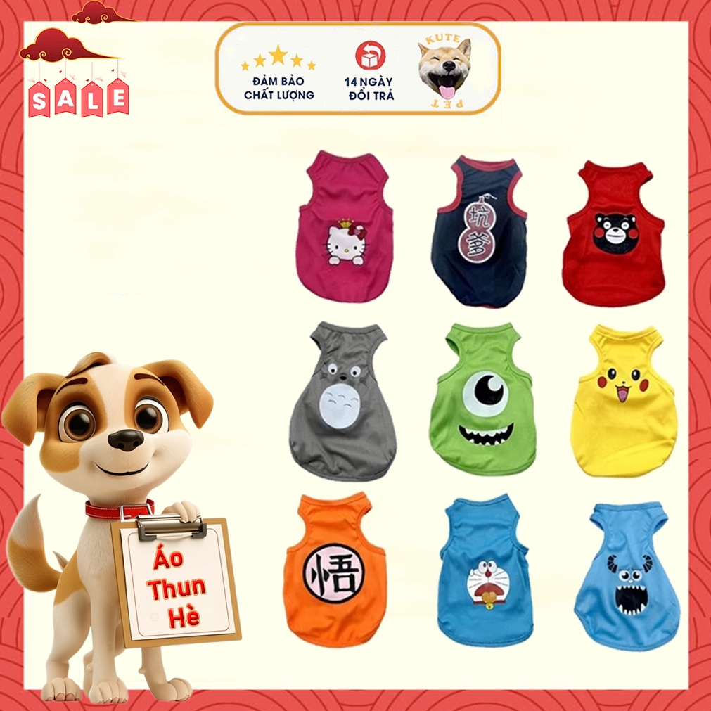 Áo hè cho chó mèo thú cưng cực ngộ nghĩnh đáng yêu