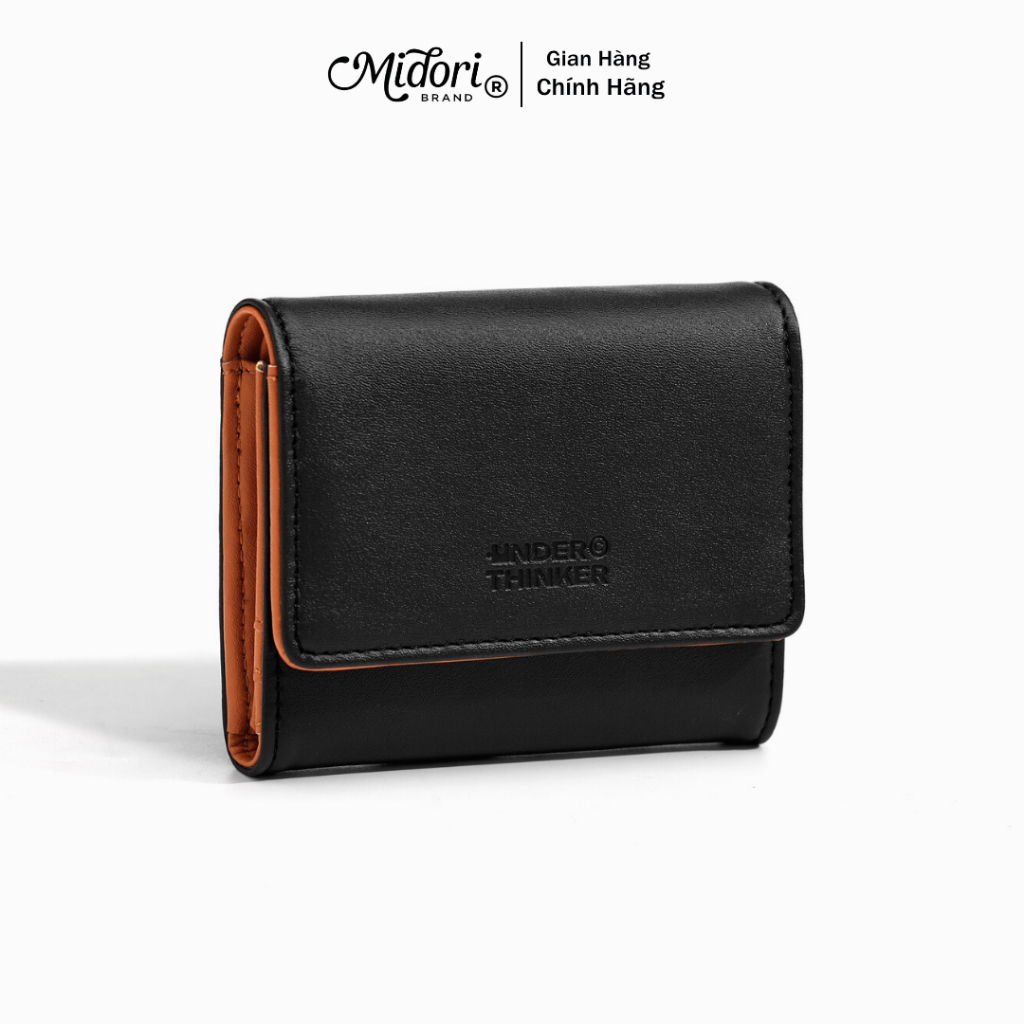 Ví Da PU Gập Ba Nam Nữ LOGAN Bóp Đựng Tiền Thẻ Cầm Tay Nhiều Ngăn Nhỏ Gọn | M STUDIO
