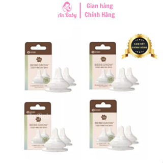 Núm Ti Bình Sữa Green Finger BebeGrow Chính Hãng Hàn Quốc, Núm Ty 2 Van Thoát Khí