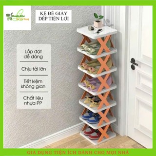 Kệ Để Giày Dép Chữ X Thông Minh Có Thể Tháo Lắp Gấp Gọn, Kệ Nhựa 5 Tầng Cao Cấp Để Đồ Đa Năng Thông Minh Tiện Dụng