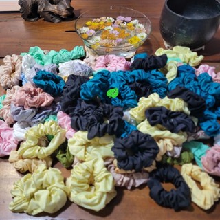  Dây buộc tóc lụa tơ tằm tự nhiên 