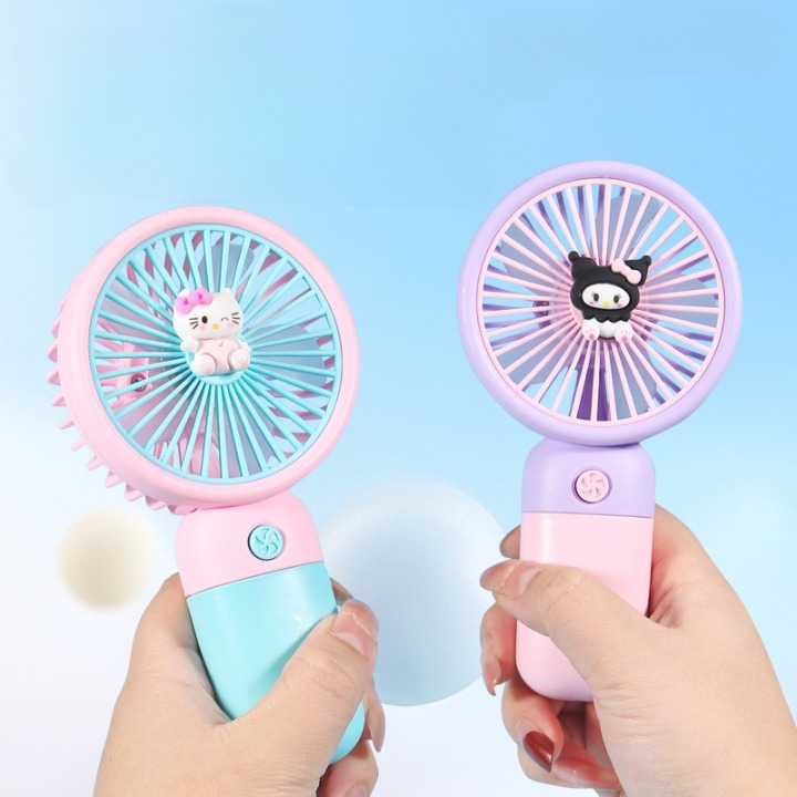 Quạt Mini Hoạt Hình Dễ Thương, Quạt Tích Điện, Quạt Sạc USB, Quạt Mini Cầm Tay Phong Cách Cute | BigBuy360 - bigbuy360.vn