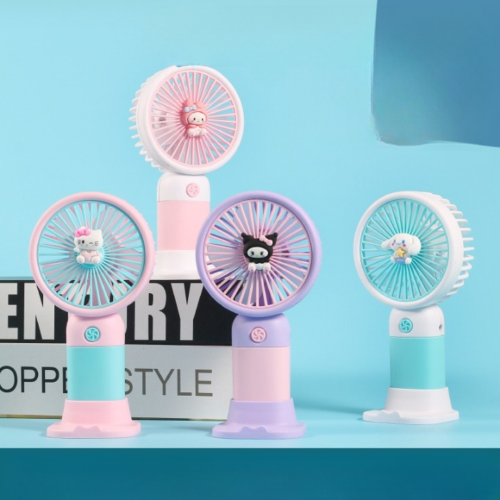 Quạt Mini Hoạt Hình Dễ Thương, Quạt Tích Điện, Quạt Sạc USB, Quạt Mini Cầm Tay Phong Cách Cute | BigBuy360 - bigbuy360.vn