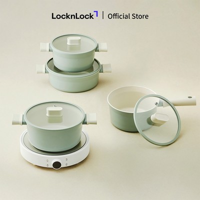 Nồi nhôm chống dính Suit Lock&Lock (Có thể sử dụng bếp từ) - Màu xanh mint- CSU1