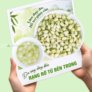 Hoa nhài sấy lạnh 500g, trà lài nguyên bông, nụ trắng, thơm, dùng pha trà, ướp trà, hương vị tự nhiên