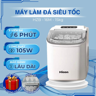 Máy làm đá viên mini 6 phút cho gia đình XIAOMI HICON siêu nhanh bảo hành lâu dài - Máy làm đá Hicon an toàn