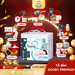 Tã/Bỉm quần/dán Gooby Premium - Chuyên gia bỉm đêm đủ Size NB/S/M/L/XL/XXL 24 - 42 Miếng chống tràn cho bé từ 4 - 25KG
