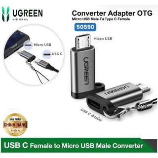 Đầu chuyển micro usb to usb type c ugreen 50590 us282 vỏ nhôm cao cấp