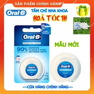   HoảTốc1h  2 hộp Tăm chỉ nha khoa Floss Essential Oral-B 50M Oratana làm sạch răng - Chỉ tơ nha khoa Oral B - Chính hãng 