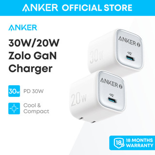 Anker zolo Bộ sạc 20W/30W GaN usb-C PIQ 3.0 sạc nhanh điều khiển nhiệt độ kích thước nhỏ A2698/A2699