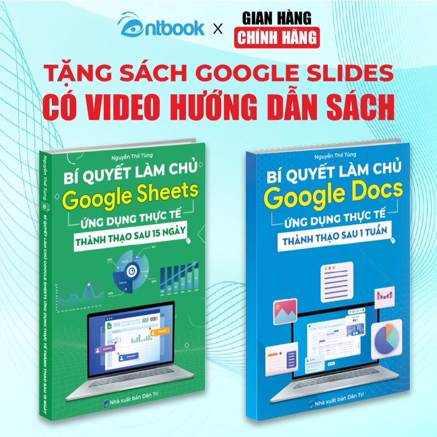 Sách Google Sheets - Google Docs Bộ 2 Cuốn Tin Học Online Thành Thạo Sau 15 Ngày Có Kèm Video Hướng 
