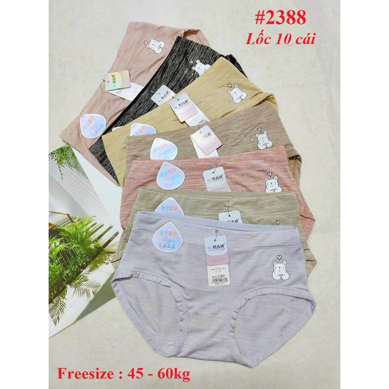 Quần Lót Nữ Thun Lạnh Lưng Cao - 2388(45-60kg), 2386 (45-60kg) chất thun lạnh.