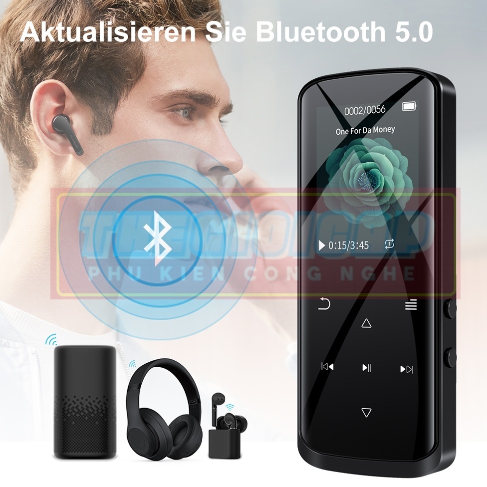 Máy Nghe Nhạc MP3 Màn Hình 1.8 inch Bluetooth, Bộ Nhớ Trong 16GB - RUIZU D50