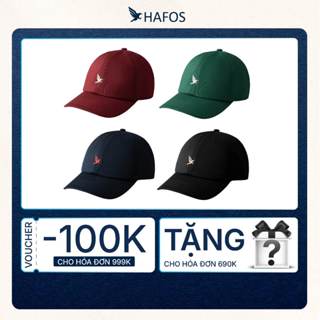 Mũ lưỡi trai trơn cho nam FALCON HAFOS, nón lưỡi trai basic màu đen, màu đỏ cứng cáp