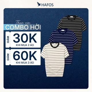 Áo thun kẻ sọc JUMBO STRIPED HAFOS EZ COLLECTION, áo thun sọc ngang, chất vải Waffle dày dặn, thoải mái, đứng form