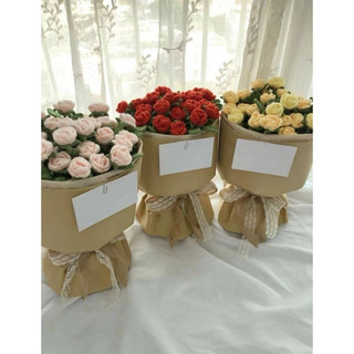 Hoa hồng mini bằng len 🌹