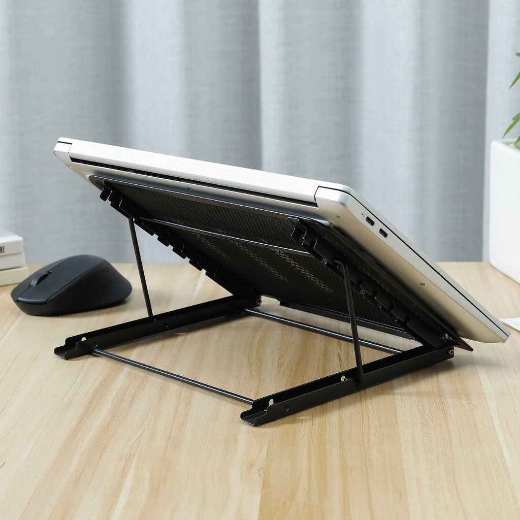 Giá Đỡ Laptop Gấp Gọn, Đế Tản Nhiệt Laptop, Macbook, iPad, Máy Tính Bảng Bằng Nhôm Điều Chỉnh 6 Cấp Độ | BigBuy360 - bigbuy360.vn