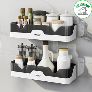 kệ để đồ nhà tắm dán tường có khay ráo nước, khay nhựa dán tường nhà bếp, decor nhà cửa 9925