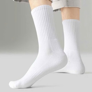 Tất Vớ Nam Nữ Cổ Cao Trơn Cotton Êm Ái Dày Dặn Êm Ái, Thoáng Khí, basic unisex nam nữ
