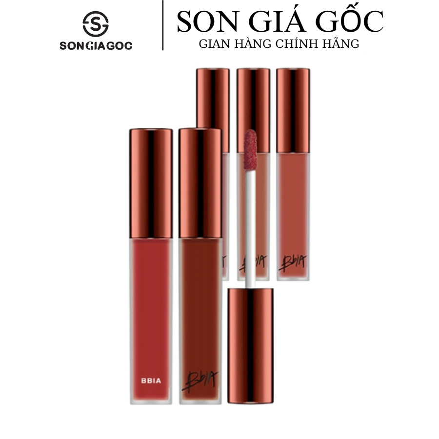 Son Bbia 25 màu đỏ nâu đất, Son Bbia Last Velvet lip tint
