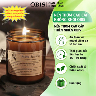 Quà tặng 20/10, quà tặng sinh nhật - Nến thơm phòng OBIS Romantic đậm hương không khói, Nến sáp decor khử mùi NT4