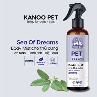  Bodymist xịt thơm khử mùi cho chó mèo Sea Of Dreams 260ml dưỡng da lông thơm lâu hương nước hoa 