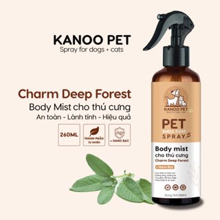  Bodymist xịt thơm khử mùi cho chó mèo Charm Deep Forest 260ml dưỡng da lông thơm lâu hương nước hoa 