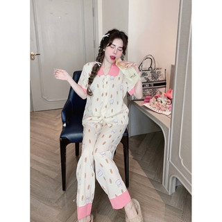 Bộ Lụa Mango Tay Ngắn Chất Liệu Lụa Mango Cao Cấp Mặc Nhà Pyjama