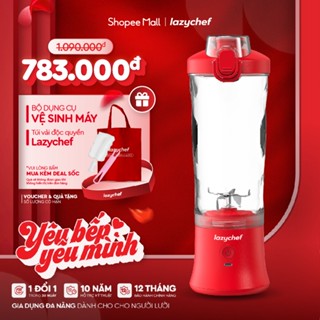 Máy xay sinh tố mini không dây Lazychef, máy xay cầm tay tích điện đa năng 3i﻿n1 6 lưỡi dao, x
