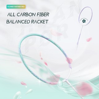 Vợt cầu lông Kumpoo Flower Partner Pro chính hãng 4U carbon công thủ toàn diện căng sẵn 10.5kg tặng quấn cán, túi vợt