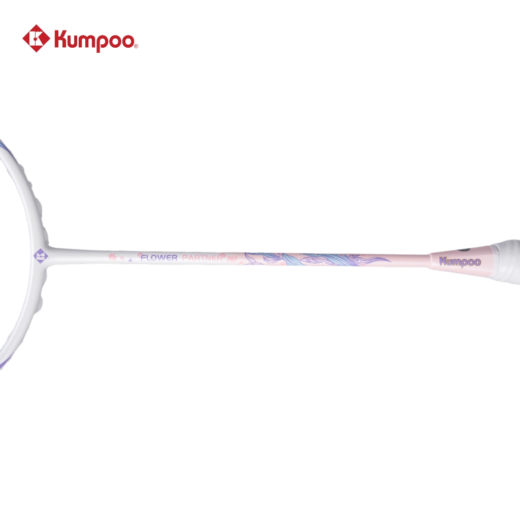 Vợt cầu lông Kumpoo Flower Partner Pro chính hãng 4U carbon công thủ toàn diện căng sẵn 10.5kg tặng 