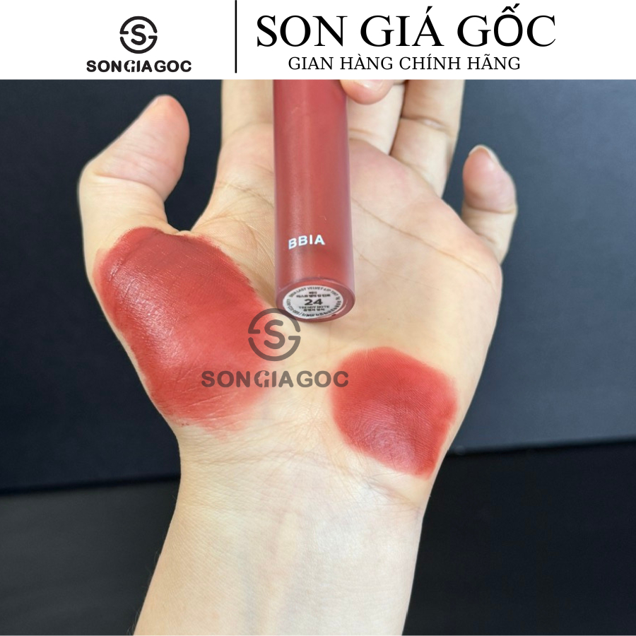Son Bbia 24 màu đỏ hồng đất (Son Bbia Last Velvet Lip Tint)