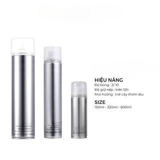Gôm xịt tóc giữ nếp cao - Gôm cứng - Gôm bạc tạo kiểu giữ nếp cho nam và nữ - Chính hãng