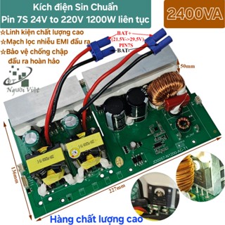  Bo mạch kích điện sin chuẩn Inverter 12V 3S 5S lên 220V 600W 500W liên tục chức năng bảo vệ chống chập đầu ra hoàn hảo 
