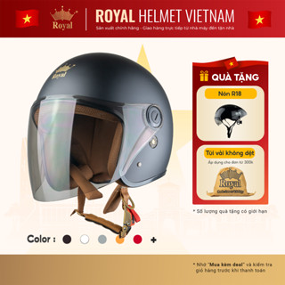 [MUA 1 TẶNG 1] Mũ Bảo Hiểm 3/4 Royal OL20K Có Kính Chính Hãng Cho Nam Nữ Bán Chạy Tặng Kèm Tai Mèo | Trực tiếp từ NSX