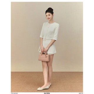 HELENE SET - Set Nữ Áo Phối Cùng Quần Váy Tiểu Thư Màu Trắng Kem - Trẻ Trung Phù Hợp Đi Chơi Đi Làm By Cherine