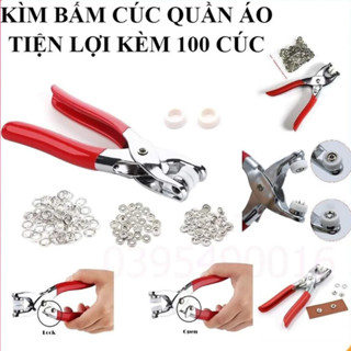 Bộ Kìm Bấm Khuy Cúc Áo Kèm Hộp 100 Chi Tiết Cúc Áo, Dụng Cụ Bấm Khuy Đa Năng 88620