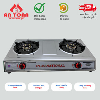 Bếp gas đôi inox chén đồng IKURA IV-2025 - Tiết kiệm gas - Bảo hành 1 năm chính hãng